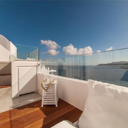 Breathtaking Santorini Broccos 1 Bedroom Min, Children Age 12 Years Private Furnished Balcony With Hot Tub Overlooking The Sea ,