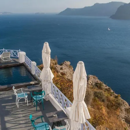 Breathtaking Santorini Broccos 1 Bedroom Min, Children Age 12 Years Private Furnished Balcony With Hot Tub Overlooking The Sea ,